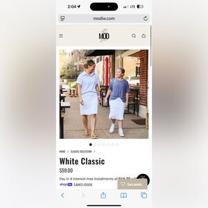 White Mod Lifewear Classic skirt with hidden leggings